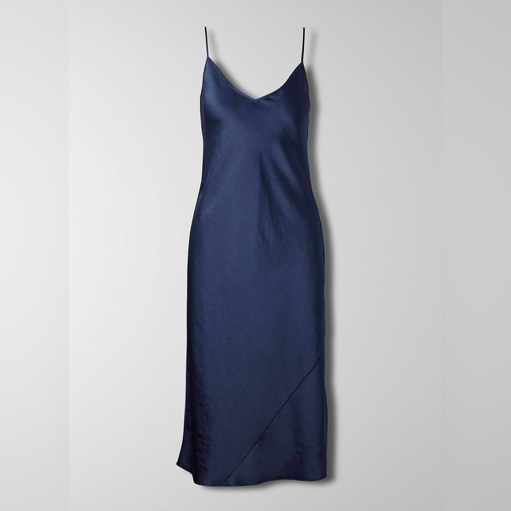 Aritzia Only Satin Slip Dress with Slit